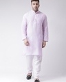 Shop Men's Purple Long Kurta-Front