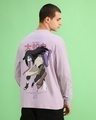 Shop Men's Purple Lord Graphic Printed Oversized T-shirt-Front