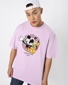 Shop Men's Purple Love For All Graphic Printed Oversized T-shirt-Front