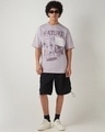 Shop Men's Purple Nature is preserved Graphic Printed Oversized T-shirt