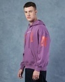 Shop Men's Purple Numb the Pain Graphic Printed Oversized Hoodies-Full