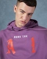 Shop Men's Purple Numb the Pain Graphic Printed Oversized Hoodies