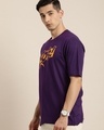 Shop Men's Purple Oops Typography Oversized T-shirt-Design