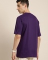 Shop Men's Purple Oops Typography Oversized T-shirt-Full