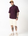 Shop Men's Purple Oversized Acid Wash Polo T-shirt