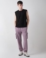 Shop Men's Purple Oversized Cargo Joggers