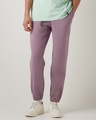 Shop Men's Purple Oversized Joggers-Front