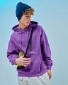 Shop Men's Purple Oversized Plus Size Hoodies-Front