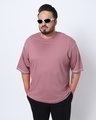 Shop Men's Purple Oversized Plus Size T-shirt-Front