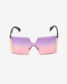 Shop Men's Purple & Pink Oversized Polarised Lens Gradient Sunglasses-Full