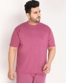 Shop Men's Purple Plus Size T-shirt-Front