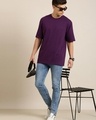 Shop Men's Purple Oversized T-shirt-Full