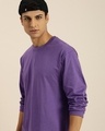 Shop Men's Purple Oversized T-shirt-Front