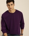 Shop Men's Purple Oversized T-shirt-Front