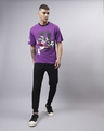 Shop Men's Purple Playing Bugs Graphic Printed Oversized T-shirt