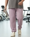 Shop Men's Purple Plus Size Textured Joggers-Front