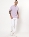 Shop Men's Purple Polo T-shirt-Full