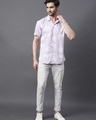 Shop Men's Purple All Over Printed Slim Fit Shirt