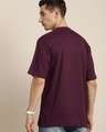 Shop Men's Purple Rebel Typography Oversized T-shirt-Full