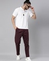 Shop Men's Purple Relaxed Fit Trousers-Full