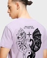 Shop Men's Purple Seek Balance Graphic Printed T-shirt