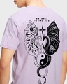 Shop Men's Purple Seek Balance Graphic Printed T-shirt