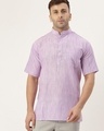 Shop Men's Purple Kurta-Front