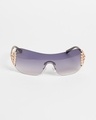 Shop Men's Purple Shield Polarised Lens Sunglasses-Design