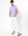Shop Men's Purple Small Collar Tipping Polo T-shirt-Full