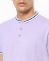 Shop Men's Purple Small Collar Tipping Polo T-shirt
