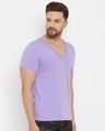 Shop Men's Purple Solid Slim Fit  T-shirt