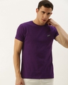 Shop Men's Purple Solid T-shirt-Front