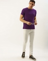 Shop Men's Purple Solid T-shirt-Full