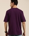 Shop Men's Purple Speed Typography Oversized T-shirt-Full