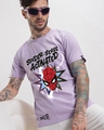 Shop Men's Purple Spidey Sense Graphic Printed T-shirt-Front