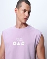 Shop Men's Purple Squid Game 456 Graphic Printed Boxy Fit Vest