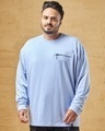 Shop Men's Baby Lavender Super Loose Fit Plus Size T-shirt-Front