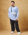 Shop Men's Baby Lavender Super Loose Fit Plus Size T-shirt-Full