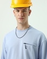 Shop Men's Baby Lavender Super Loose Fit T-shirt