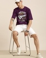 Shop Men's Purple Superior Typography Oversized T-shirt-Full