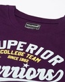 Shop Men's Purple Superior Typography Oversized T-shirt