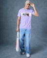 Shop Men's Purple Superman Team Graphic Printed T-shirt-Full