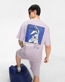 Shop Men's Purple Team Bugs Graphic Printed Oversized T-shirt-Front