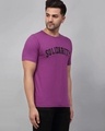 Shop Men's Purple Typography T-shirt-Front