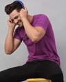 Shop Men's Purple Typography T-shirt-Design