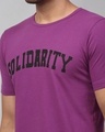 Shop Men's Purple Typography T-shirt-Full