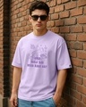 Shop Men's Purple Uparwala Graphic Printed Oversized T-shirt-Front