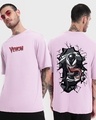 Shop Men's Purple Venom Street Graphic Printed Oversized T-shirt-Front