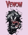 Shop Men's Purple Venom Street Graphic Printed Oversized T-shirt