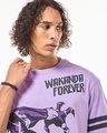 Shop Men's Purple Wakanda Forever Graphic Printed Oversized T-shirt